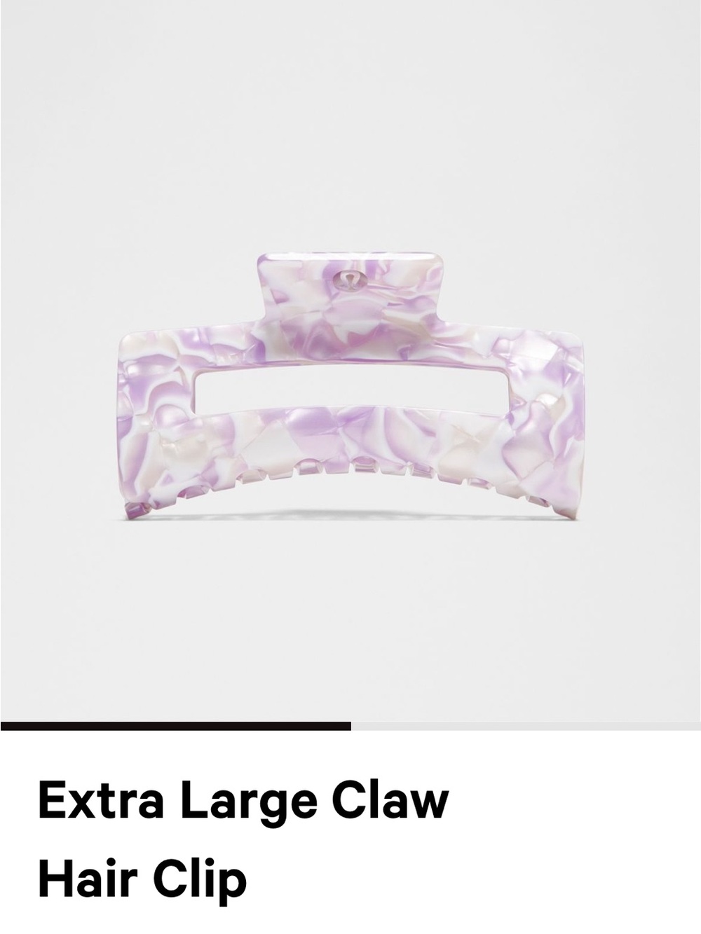 lululemon athletica Extra Large Claw Hair Clip in Lavender and White Marble